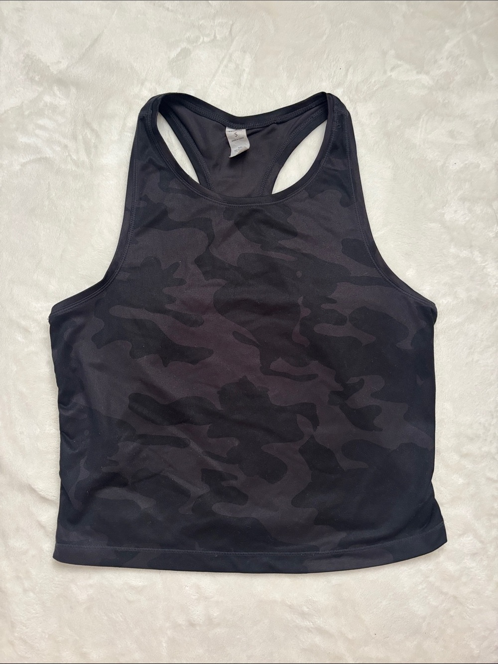 Black athletic tank top